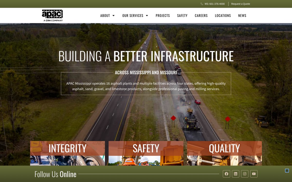 APAC Mississippi / Tennessee homepage